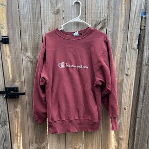 Vintage Champion Reverse Weave Burgundy Crewneck Sweatshirt Large